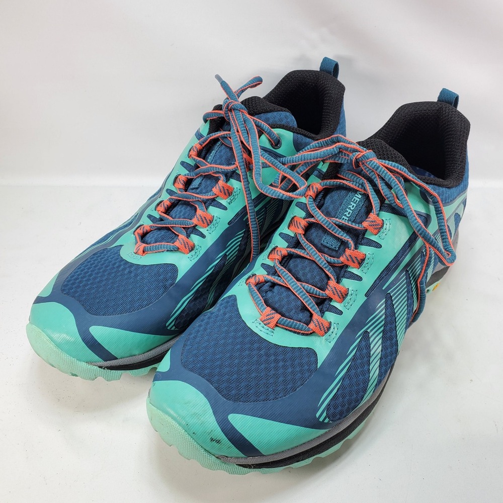 Merrell MTL Skyfire Trail Running Shoes Womens 10 Blue J035614 Vibram NO INSOLES
